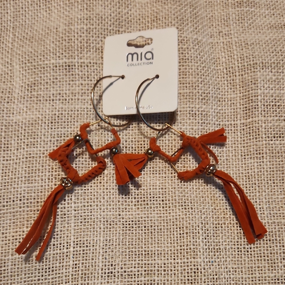 🔥3 For 10🔥 MIA COLLECTION Vibrant Orange Tassel Earrings